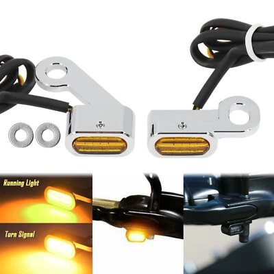 Chrome Mini clignotant de moto embrayage de frein Pour Harley Sportster 04-2021 - Photo 1/4