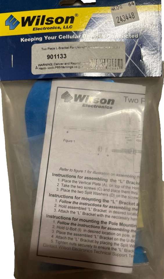 *QTY 11* WILSON ELECTRONICS 901133 OMNI-DIRECTIONAL ANTENNA 2-PC L BRACKET.   T1 - Image 2 of 3