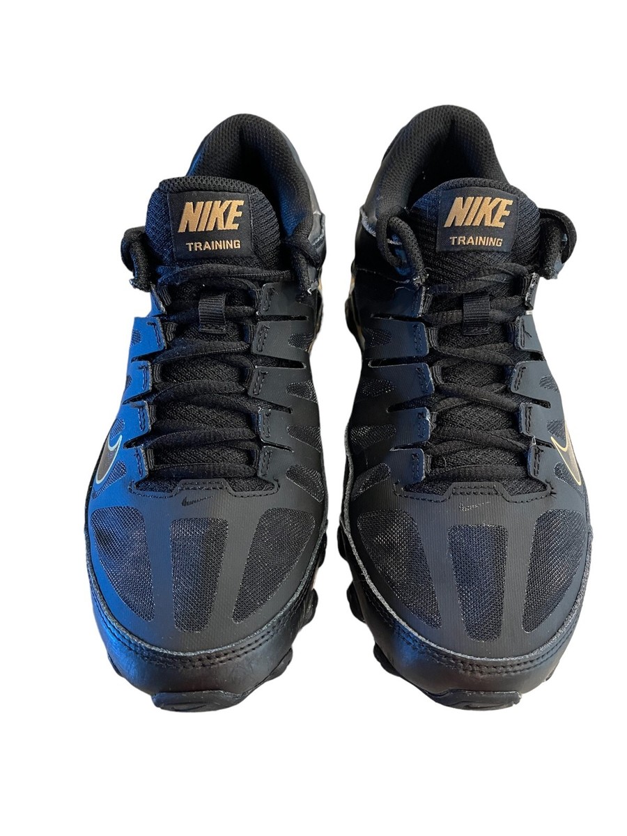 Nike REAX 8 TR Black and Metallic Gold Men's 7.5 M Training