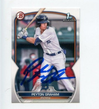 PEYTON GRAHAM SIGNED 2023 BOWMAN BASEBALL CARD AUTO
