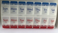 Weekly Pill Box Organizer Twice a Day 7 day AMPM Organizer Case Medicine Storage