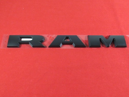 Placa de identificación emblema puerta delantera izquierda y derecha Dodge RAM negra RAM NUEVO OEM MOPAR - Imagen 6 de 11