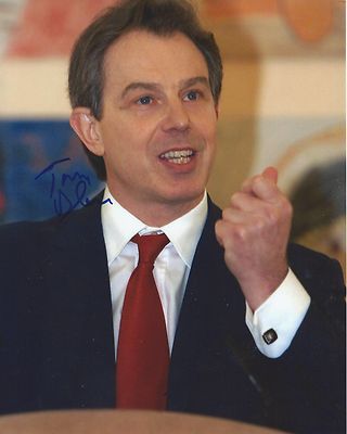 British PM Prime Minister Tony Blair signed 8X10 photo - Exact Proof
