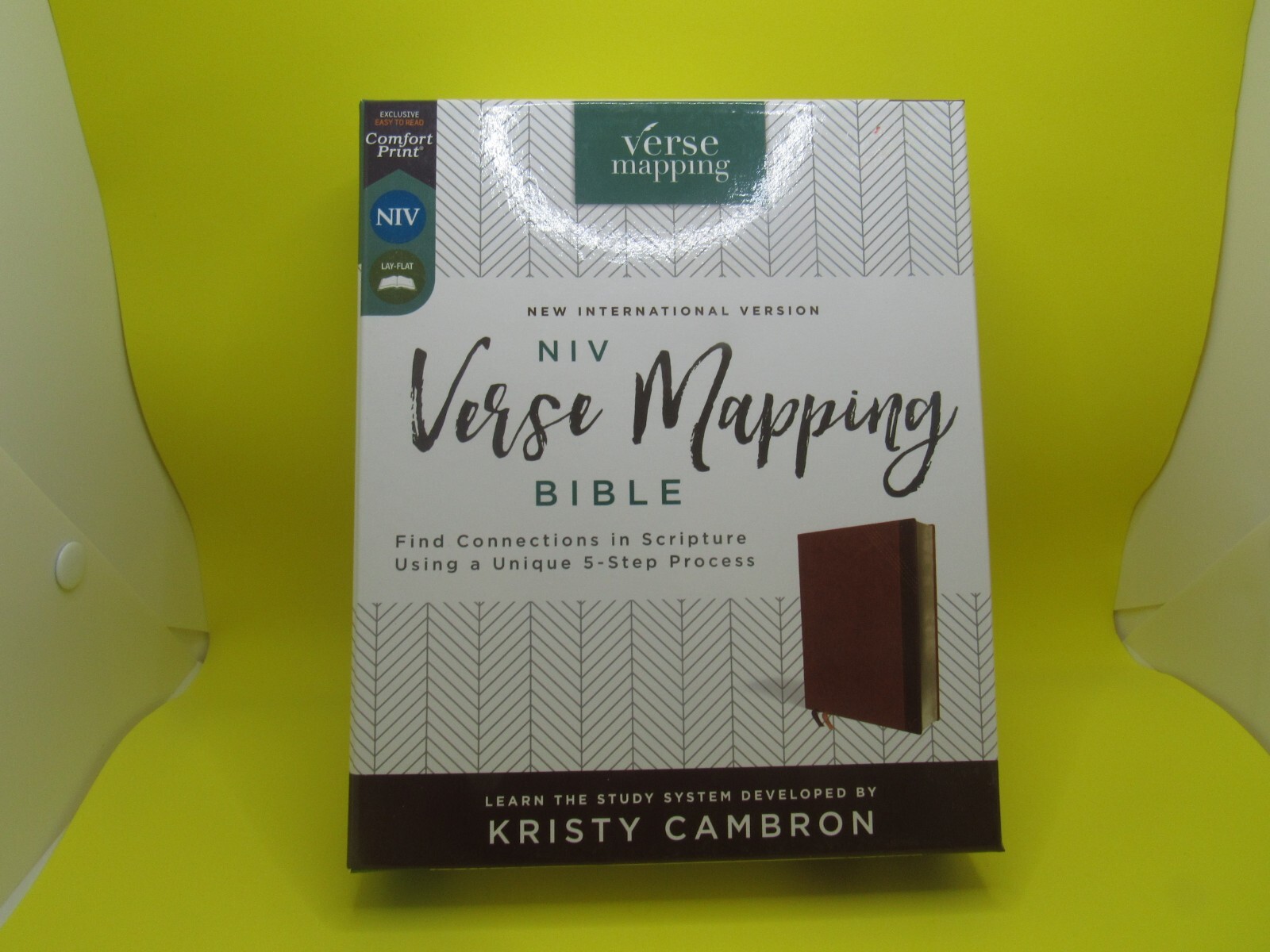 NIV Verse Mapping Bible Leathersoft Brown Comfort Print 5-Step Scripture Study by Zondervan