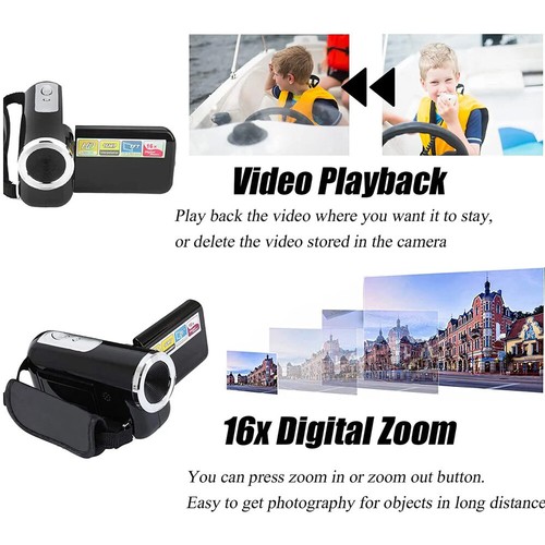 Mini Digital Video Camera HD 1080P 16X Zoom Camcorder DV Camera Battery Powered - Picture 4 of 14