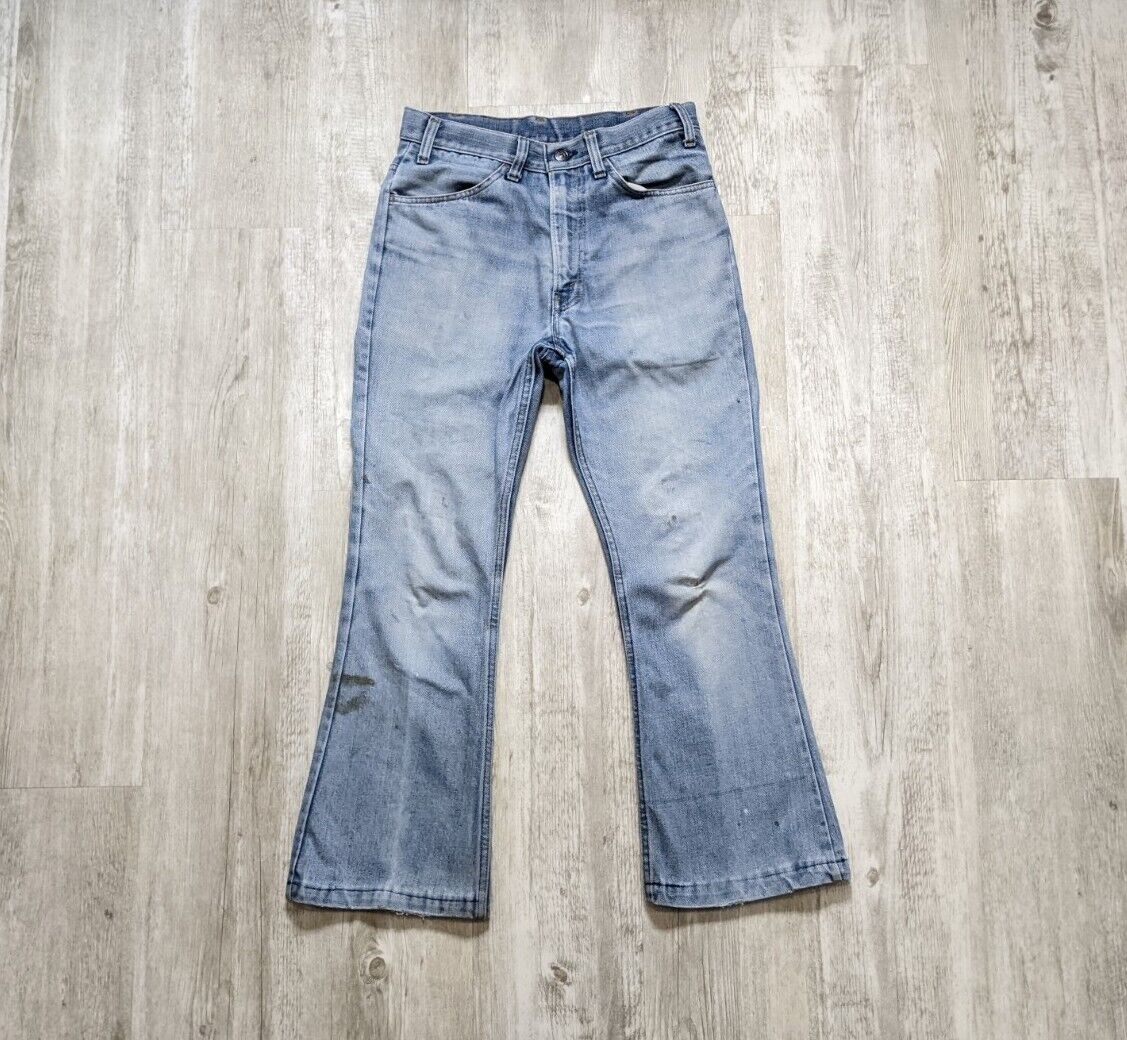 Vintage 70s Levi's 646 Flare Bell Bottoms Jeans Denim Size 31x27 Talon 42  Zip