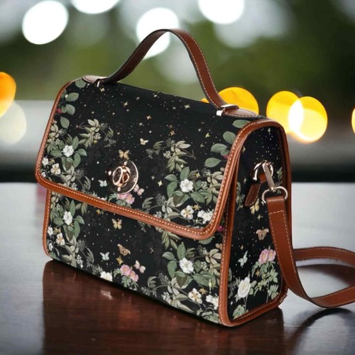 Luxury canvas or leather handbag, shoulder strap, boho bag, hippies boho gift - Picture 2 of 5