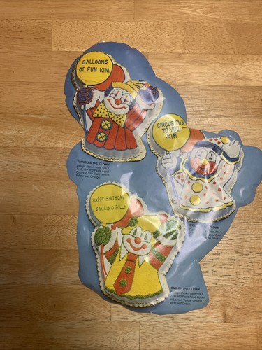 1981 Wilton CIRCUS CLOWN with Balloons Cake Pan 502-3193 GUC A - Bild 3 von 4