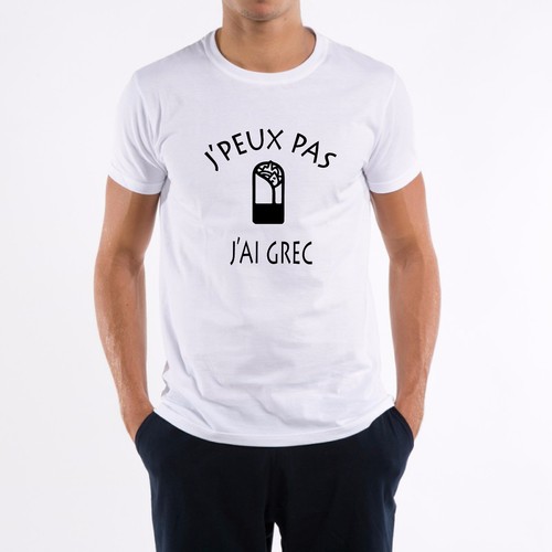 T-SHIRT HOMME JE PEUX PAS J'AI GREC - Picture 3 of 4