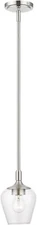 Livex Lighting 46721-91 Mini Pendant Ceiling Light Brushed Nickel Clear Glass