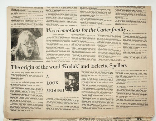 Johnson City Press-Chronicle Newspaper Jimmy Carter 39th President 1977 - Picture 4 of 4