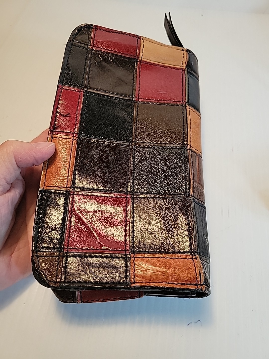 Multicolor Patchwork Leather  Wallet Clutch  Purs… - image 8
