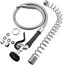 Commercial Sink Sprayer Valve w 44 Flexible Stainless Steel Pre Rinse Hose Kit