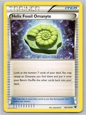 2016 POKEMON HELIX FOSSIL OMANYTE FATES COLLIDE 102/124 UC NM A78409 FREE S&H