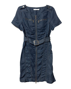 karen millen denim shirt dress Black Denim Long Sleeve Midi Shirt Dress