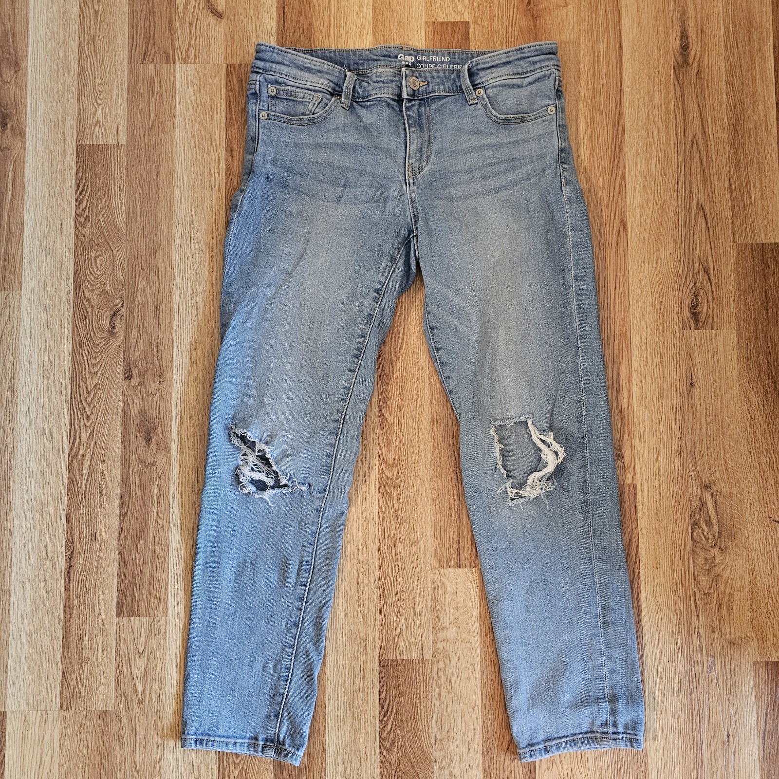 Gap Girlfriend Coupe Jeans Women's Size 4/27r Stretch Denim Blue Mid-Rise