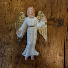 VTG Nativity Hanging Angel Hard Plastic Christmas Manger Scene 4.5”
