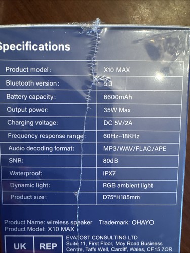 Ohayo X10 Max 35 W kabelloser tragbarer Bluetooth Lautsprecher - Bild 5 von 8