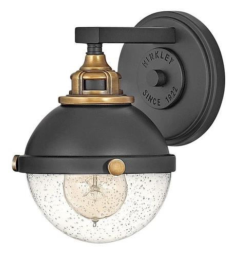 Hinkley Lighting 5170 Fletcher 1 Light 8" Tall Bathroom Sconce - Black - Picture 1 of 5