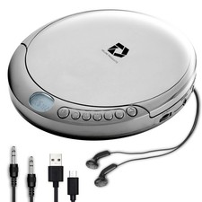 Deluxe Products CD Player Portable with 60 Second Anti Skip, Stereo Silver