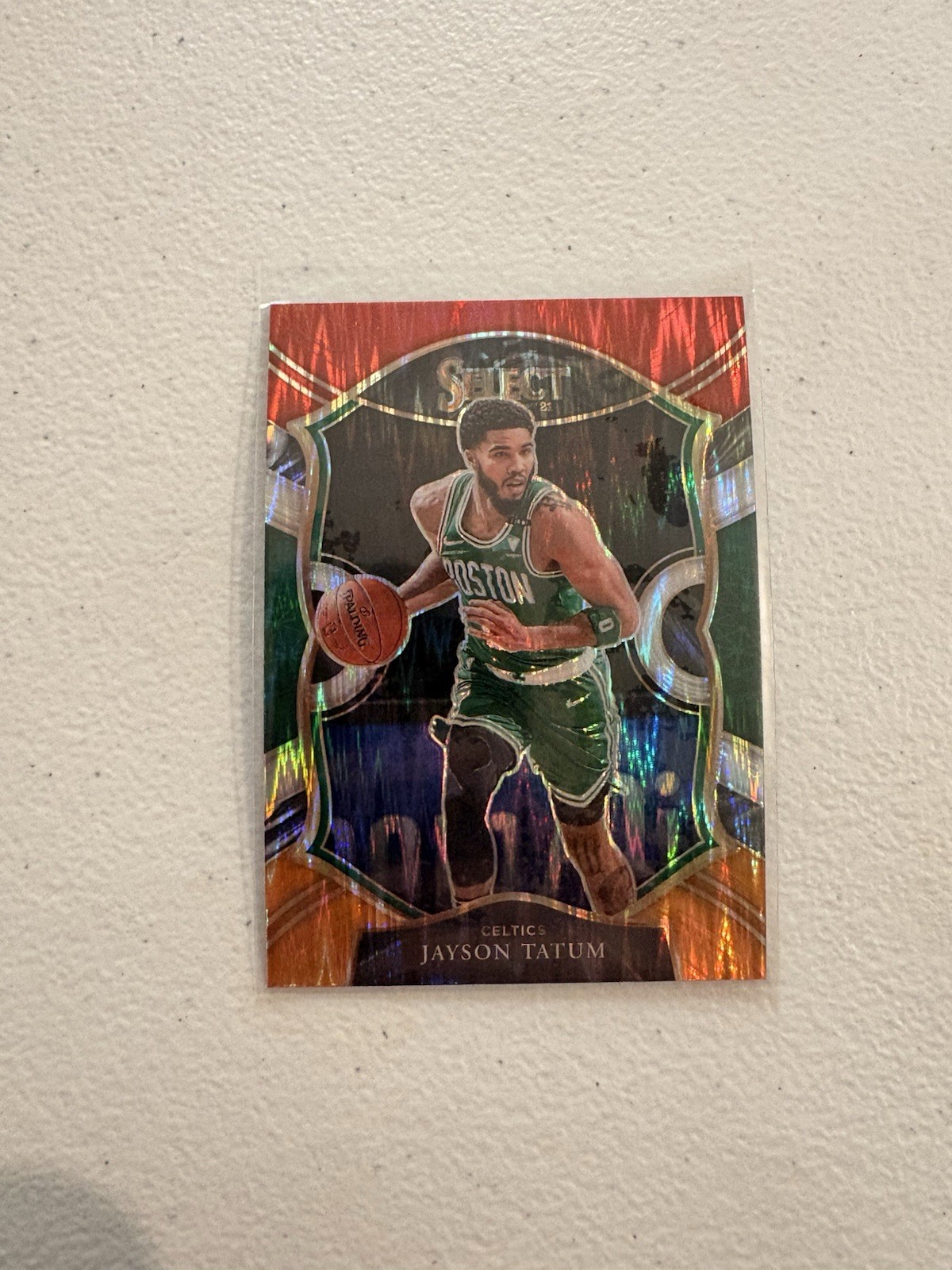 2020-21 Panini Select - Concourse Jayson Tatum #41 Red White Orange Flash Prizm