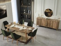 Luxus Set Esszimmer Esstisch Stuhl Ess Gruppe Holz Garnitur Tisch Tische 7Tlg