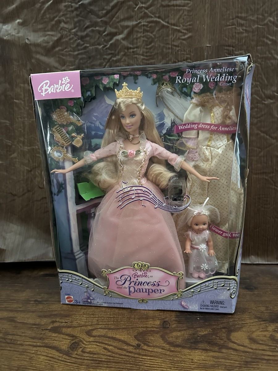NEW Barbie Princess And The Pauper Annaliese Royal Wedding Giftset