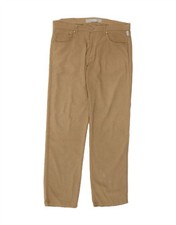 VERSACE Mens Straight Casual Trousers IT 52 XL W38 L31 Beige Polyester AO09