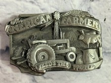 SISKIYOU 1983 LIMITED EDITION THE AMERICAN FARMER FEED THE WORLD BELT BUCKLE
