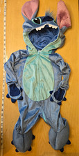 Disney Stitch Hooded Zip Costume One-Piece Blue 0-6 Months Polyester