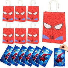 Spiderman party bags Kids birthday loot bags Spiderman party Gift bag supplies