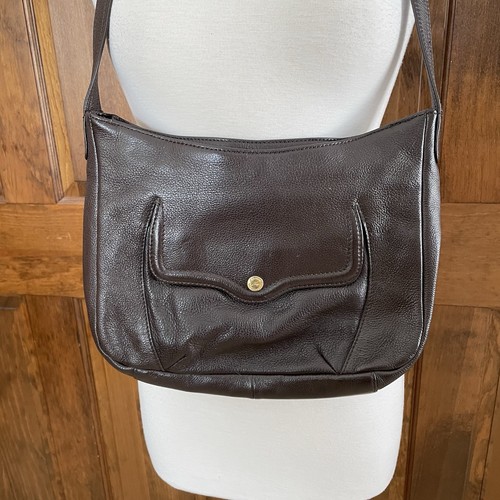 Stone Mountain dunkelbraune Leder Hobo Schultertasche Handtasche doppelte Eingriffstaschen - Bild 2 von 18