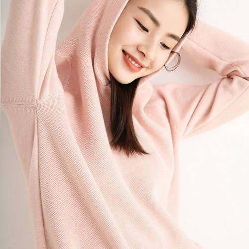 Sweater Women Winter Loose Hooded Solid Color Knitted Bottomed Pullover - Picture 16 of 19