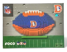 Denver Broncos Retro NFL BRXLZ Football 3-D Construction Block Set