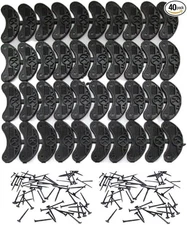 40 Pcs Heel Plates Shoe Heel Taps Rubber Tips Sole Heel Repair Pad Replacement W