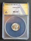 1945-S - 10C Mercury Dime - ANACS Certified MS65 - Lot #7