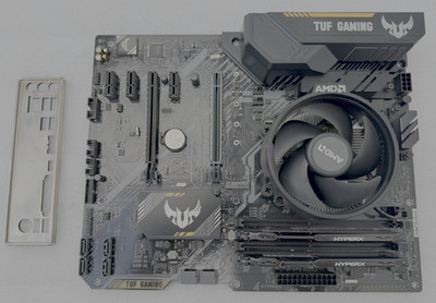 ASUS TUF B450-Plus Gaming Mainboard mit AMD Ryzen 5 1400 8GB RAM Blende Lüfter