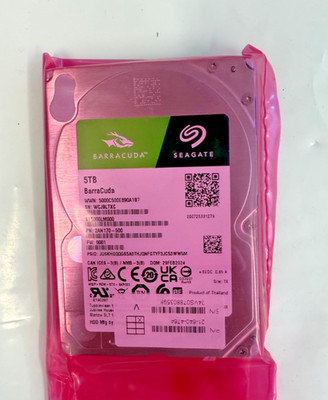 Seagate BarraCuda ST5000LM000 5TB 2.5'' Hard Drive (Power on Hours: 20hrs.)