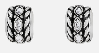 Brighton Quintet Bead Silver Finish w Crytals #J99722 MSRP: $19 New 2 Beads