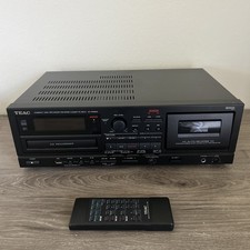 TEAC AD-RW900 Compact Disc Recorder Reverse Cassette Deck Black W/ Remote