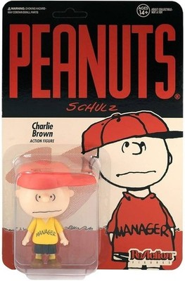 Peanuts Manager Charlie Brown Highly Collectable ReAction 3.75'' Action Figure