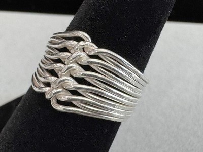 Contemporary Artisan Sterling Silver Wire Rings - Choose From Two Styles