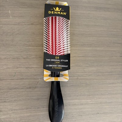 Denman D3 Original Curl Definer Styler, Curly Hair Brush Women & Men 7 Row New!