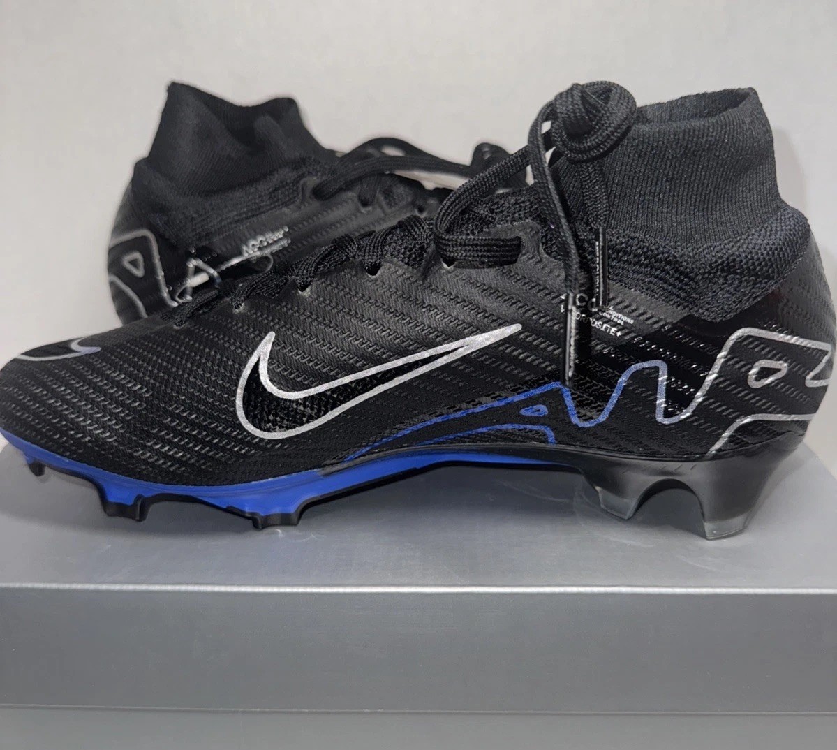 Nike Zoom Mercurial Superfly 9 Elite FG Soccer Cleats Men 6.5/Women 8 DJ4977-040 NEW Nike Zoom Superfly 9 Elite FG Soccer Black Blue DJ4977  main image 2