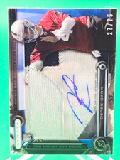 Derek Carr 2014 Topps Strata 27/75 Rookie Card Auto HUGE Patch RC Autograph. rookie card picture