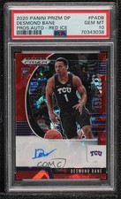2020-21 Prizm Draft Picks Prospect Red Ice Desmond Bane PSA 10 GEM MT Auto v9t