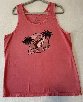 Bucees Tank Top Shirt Size Large Travel Center Gym Sun Pink Sleeveless