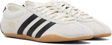 Adidas Tokyo Originals Mens Leather Sneakers Off White Black Gold Metallic