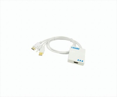 GW998d Ligawo 6518912 Displayport zu HDMI Adapter Konverter + Audio Neu & OVP