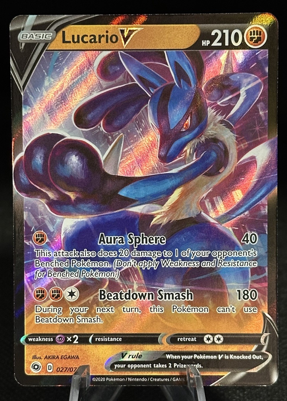 Lucario V - 027/073 Champions Path - Ultra Rare Full Art Pokemon Card